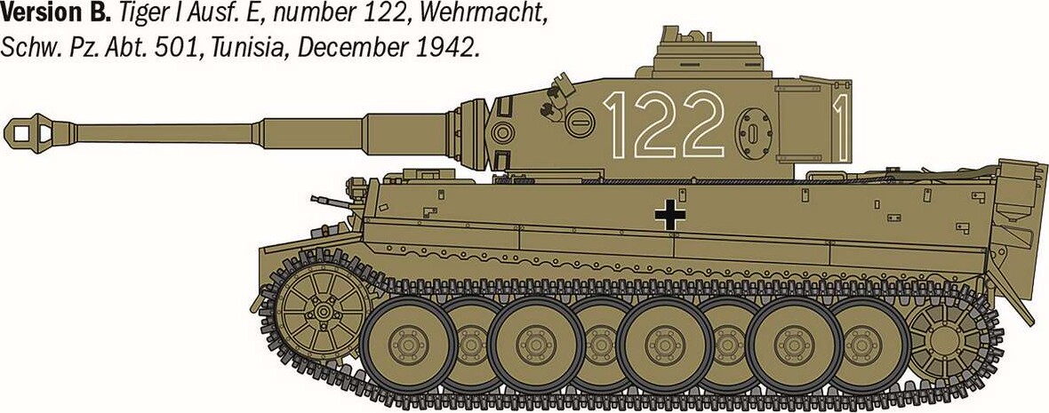 Italeri 6767 - Pz Kpfw Vi Tiger I Ausf H Tp Tank Byggesæt - 1 35