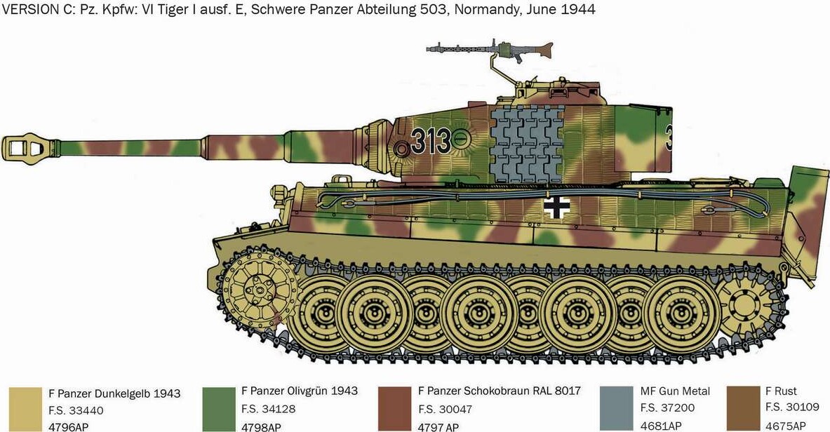 Italeri - D-Day - Pzkpfw Vi Tiger I Ausf E Byggesæt - 1 35 - 6754S