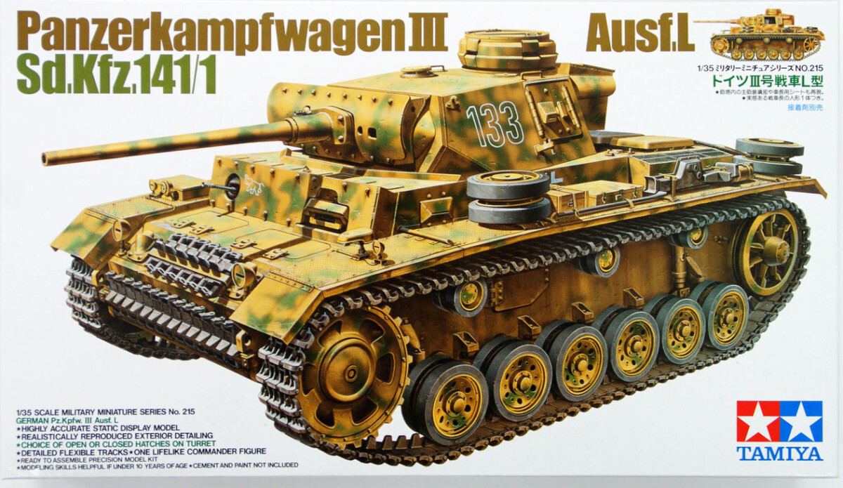 Tamiya - Panzer Iii Ausf L Kampvogn Byggesæt - 1 35 - 35215
