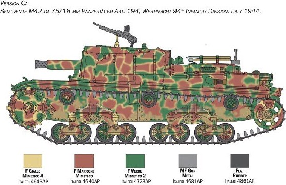 Italeri - Semovente M42 7518 Tank Byggesæt - 1 35 - 6569
