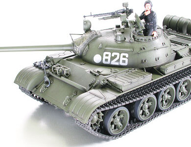 Tamiya - T-55A Russisk Model Tank Byggesæt - 1 35 - 35257