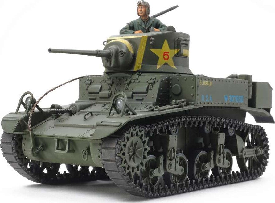 Tamiya - M3 Stuart Us Light Tank Late Byggesæt - 1 35 - 35360