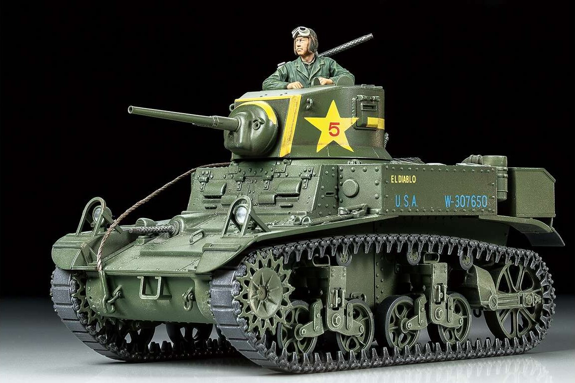 Tamiya - M3 Stuart Us Light Tank Late Byggesæt - 1 35 - 35360