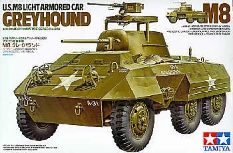 Tamiya - M8 Greyhound Armored Us Bil Byggesæt - 1 35 - 35228