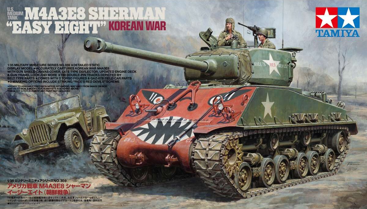 Tamiya - M4A3E8 Sherman Easy Eight Korean War Byggesæt - 1 35 - 35359