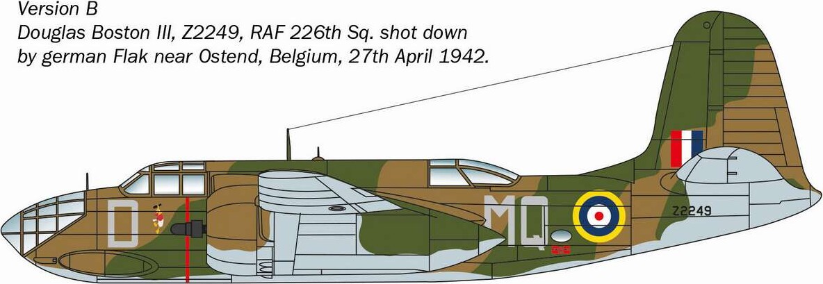 Italeri - Boston Iii A-20B Model Fly Byggesæt - 1 48 - 2656
