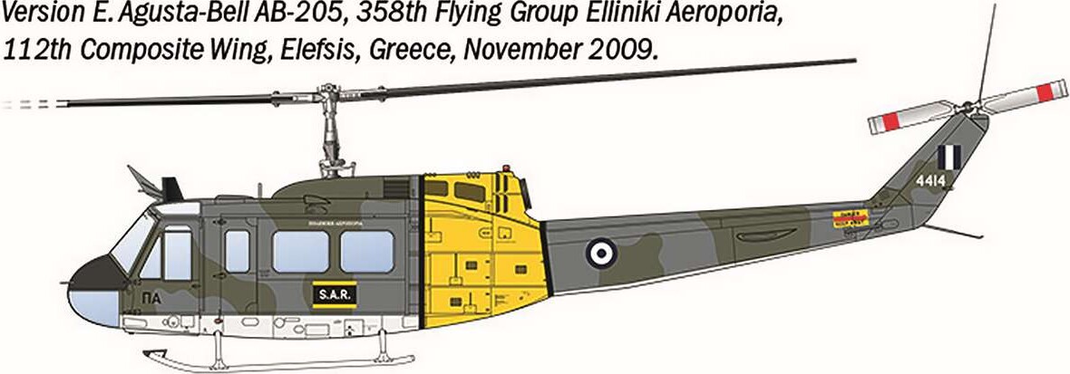 Italeri - Ab-205 Uh-1D Model Helikopter Byggesæt - 1 48 - 2845
