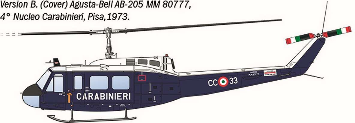 Italeri - Ab-205 Uh-1D Model Helikopter Byggesæt - 1 48 - 2845