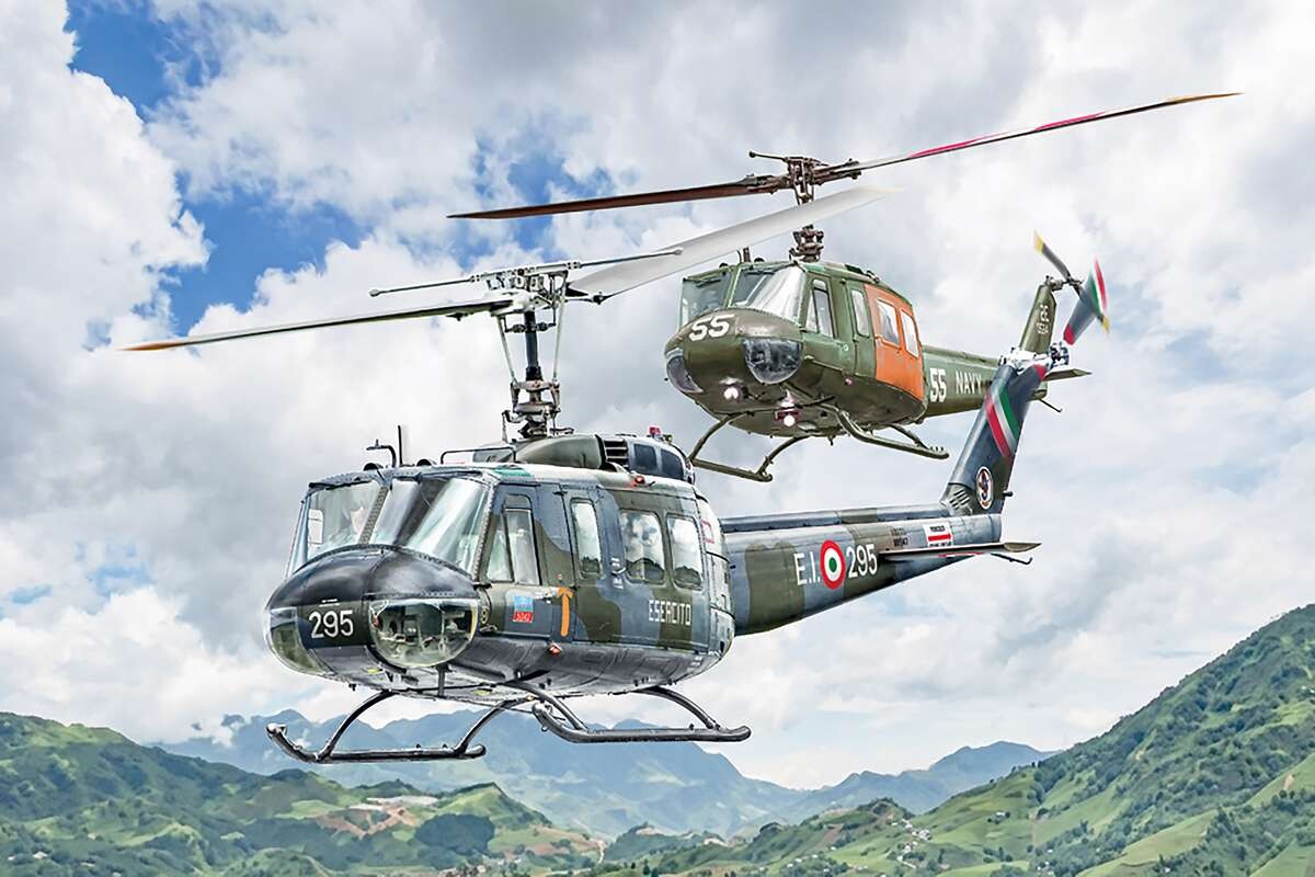 Italeri - Ab-205 Uh-1D Model Helikopter Byggesæt - 1 48 - 2845