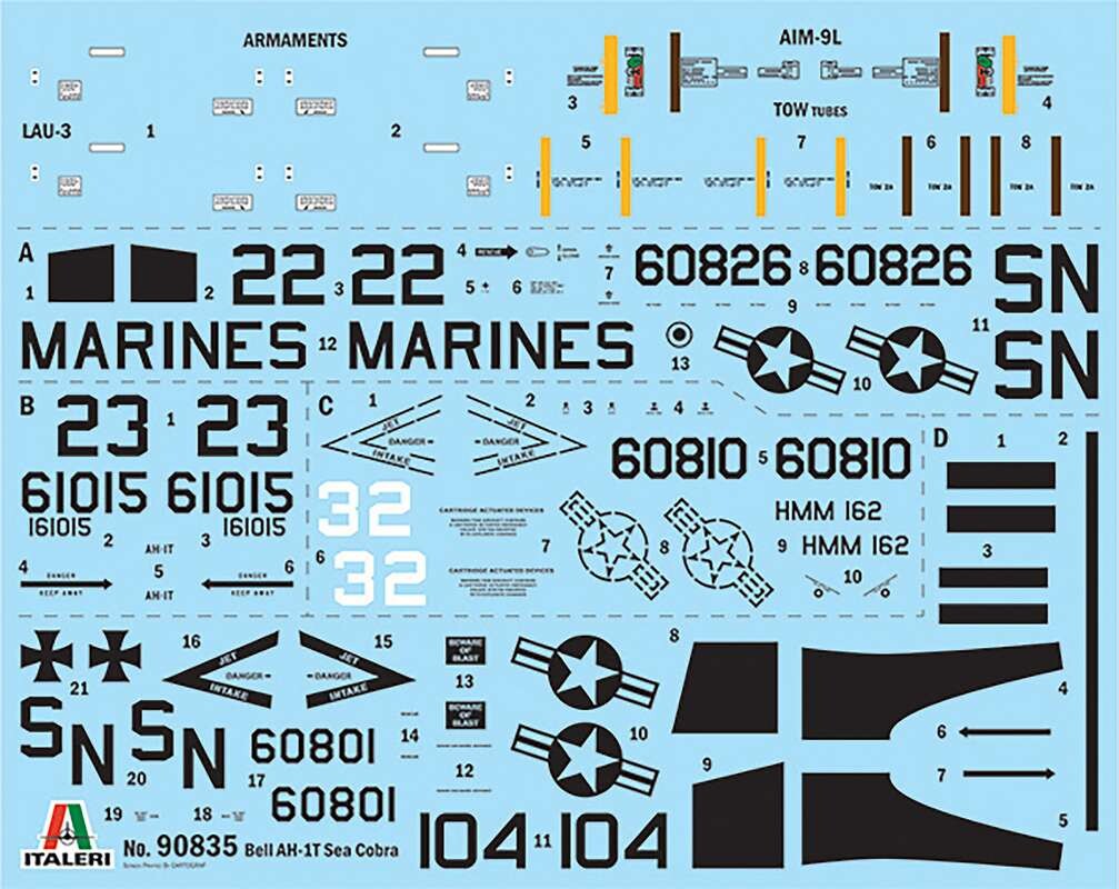 Italeri 90835 - Ah-1T Sea Cobra - 1 48 - Helikopter Byggesæt