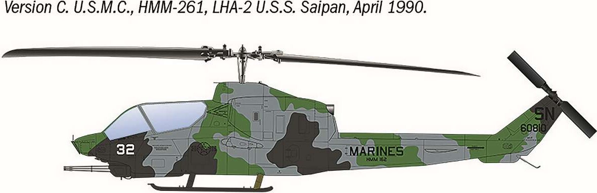 Italeri 90835 - Ah-1T Sea Cobra - 1 48 - Helikopter Byggesæt