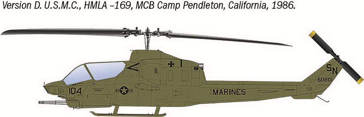 Italeri 90835 - Ah-1T Sea Cobra - 1 48 - Helikopter Byggesæt