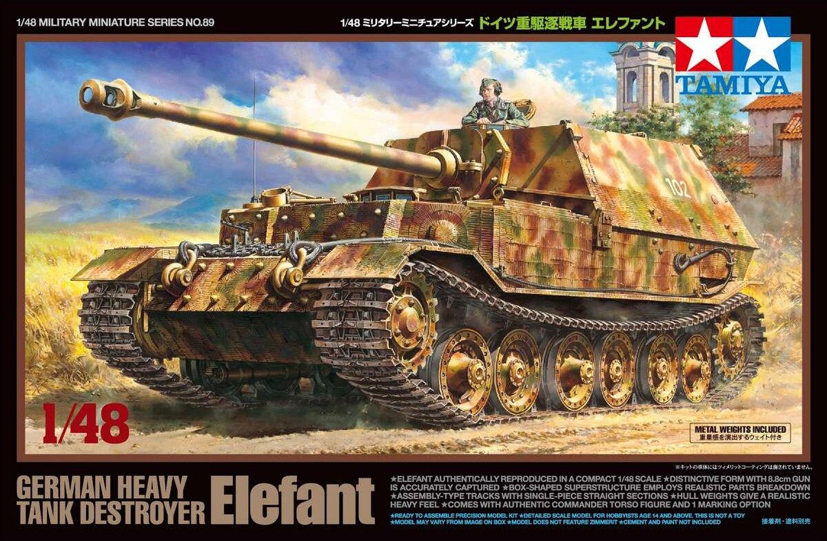 Tamiya - Elefant Tank Destroyer Byggesæt - 1 48 - 32589