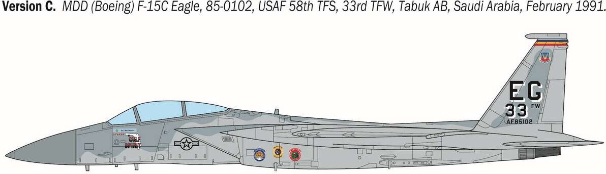 Italeri 92763 - F-15C Eagle Model Jagerfly Byggesæt - 1 48