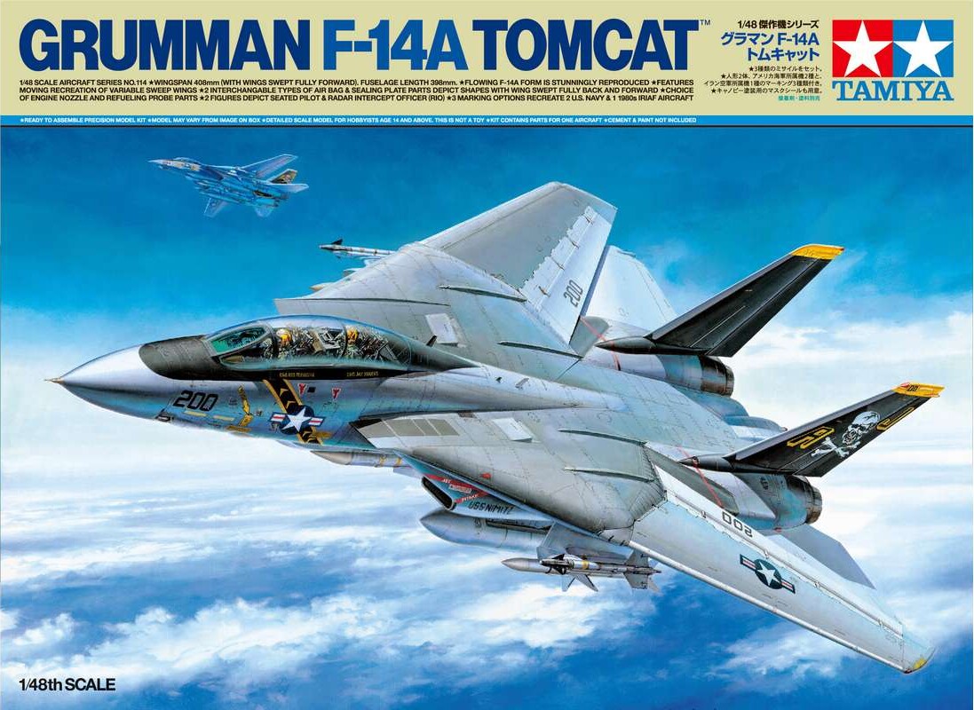 Tamiya - Grumman F-14A Tomcat Fly Byggesæt - 1 48 - 61114