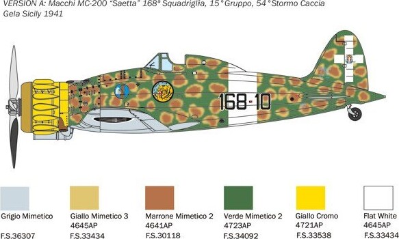 Italeri - Mc200 Saetta Model Fly Byggesæt - 1 48 - 2815