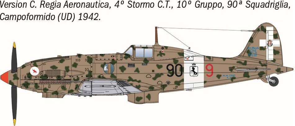 1 48 Macchi Mc202 Folgore - 2840S - Italeri