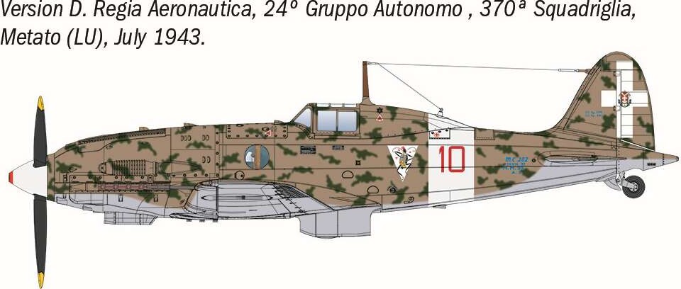 1 48 Macchi Mc202 Folgore - 2840S - Italeri
