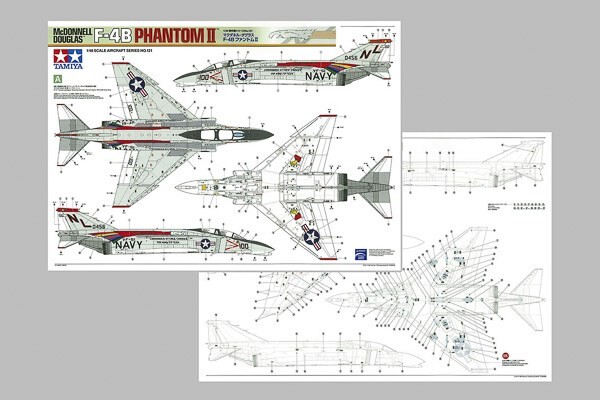 Tamiya - F-4B Phantom Ii Modelfly Byggesæt - 1 48 - 61121