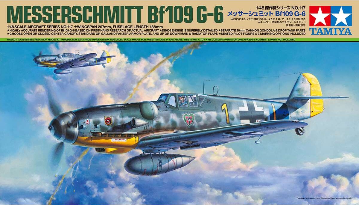 Tamiya - Messerschmitt Bf 109 G-6 Fly Byggesæt - 1 48 - 61117