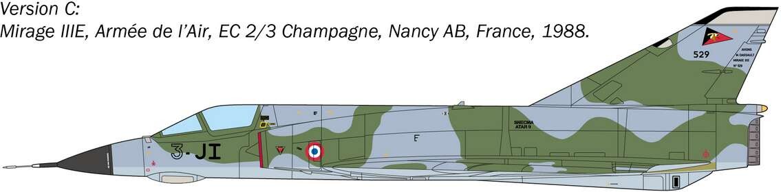 Italeri - Mirage Iii E Model Fly Byggesæt - 1 48 - 2816