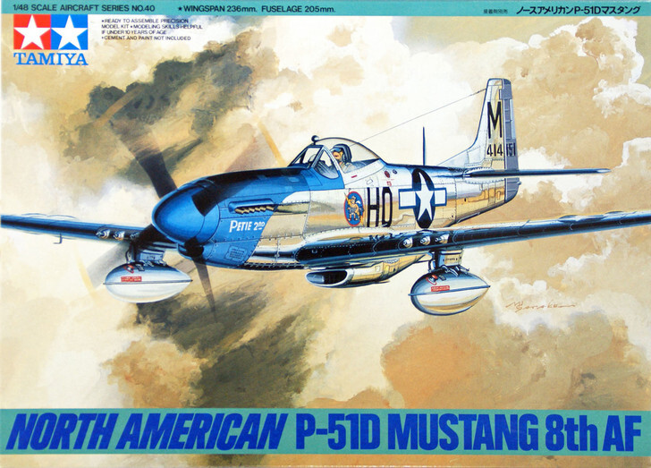 Tamiya - North American P-51D Mustang Byggesæt - 1 48 - 61040