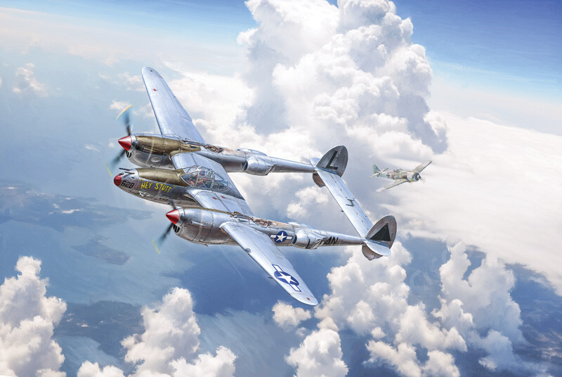 Italeri - P-38 J Lightning Modelfly Byggesæt - 1 48 - 2834