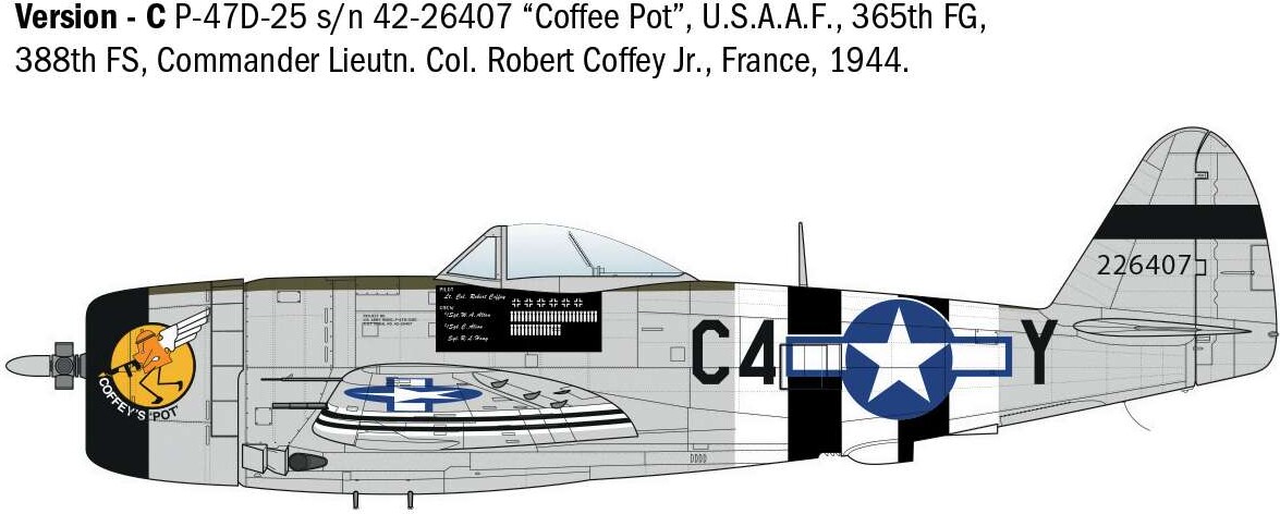 Italeri - P-47D Thunderbolt Eto Fly Byggesæt - 1 48 - 2835