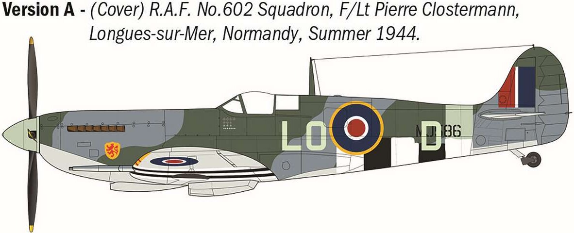 Italeri 2843 - Spitfire Mk Ix Wwii Aces Model Fly Byggesæt - 1 48