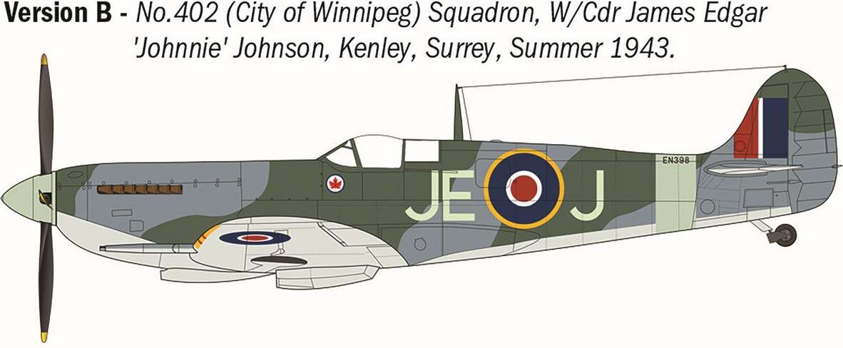 Italeri 2843 - Spitfire Mk Ix Wwii Aces Model Fly Byggesæt - 1 48