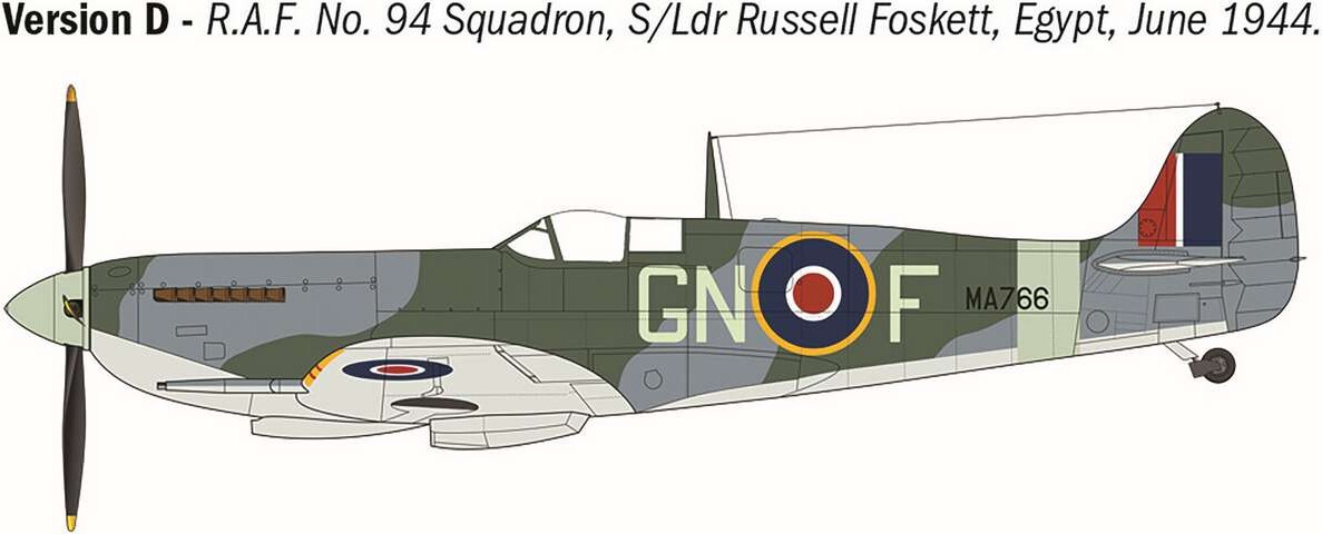 Italeri 2843 - Spitfire Mk Ix Wwii Aces Model Fly Byggesæt - 1 48