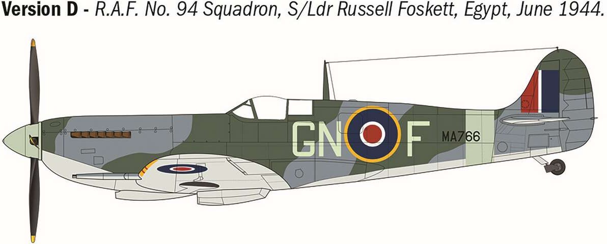 Italeri 2843 - Spitfire Mk Ix Wwii Aces Model Fly Byggesæt - 1 48