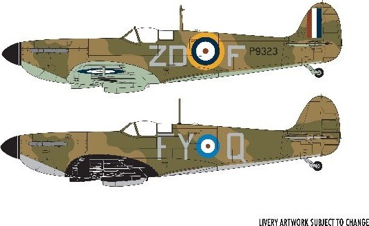 Airfix - Supermarine Spitfire Mk1A Fly Byggesæt - 1 48 - A05126A