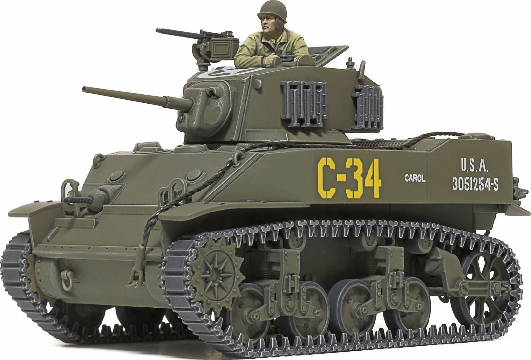 Tamiya - Us Light Tank M5A1 Stuart Model Tank Byggesæt - 148 - 32606