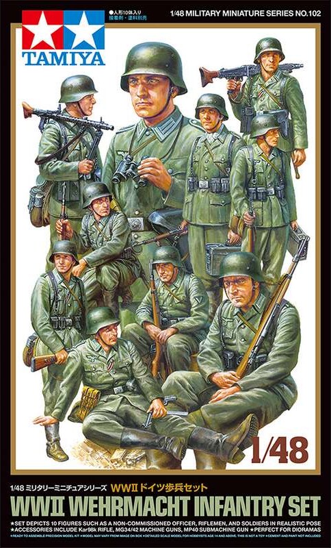 Tamiya - Wwii Wehrmacht Infantry Set - Model Figurer - 1 48 - 32602