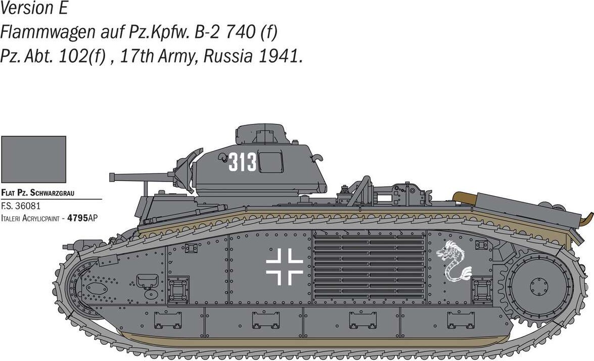 Italeri - Char B1 Bis Tank Byggesæt - 25766