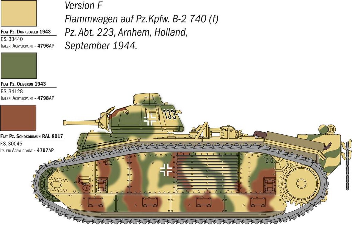 Italeri - Char B1 Bis Tank Byggesæt - 25766