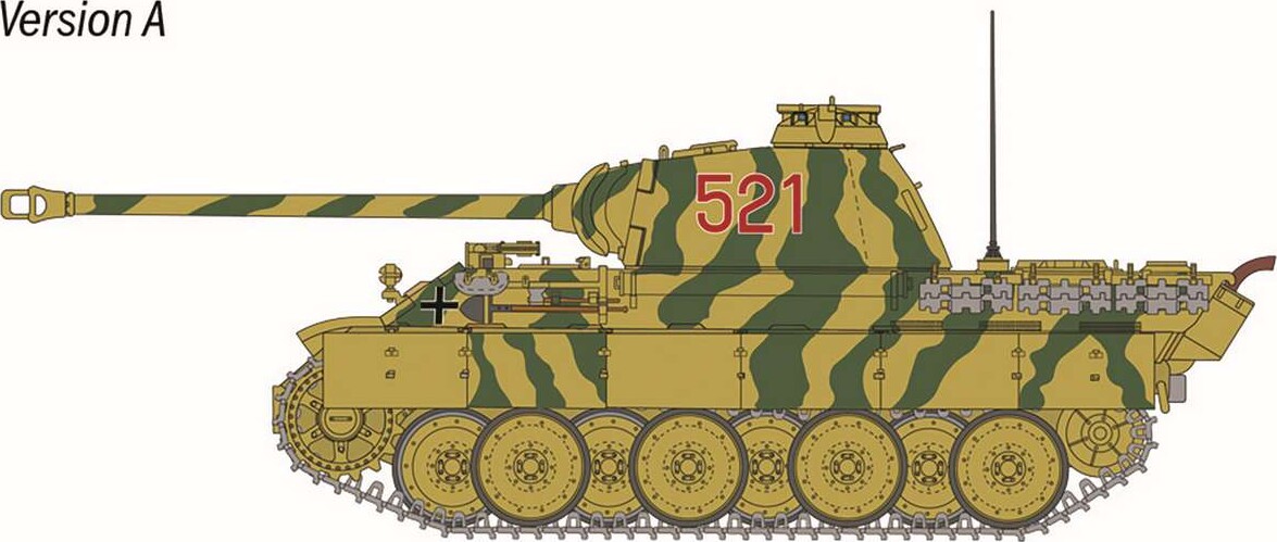 Italeri 75003 - Panther Sdkfz171 Ausfa Tank - Starter Set - 1 56