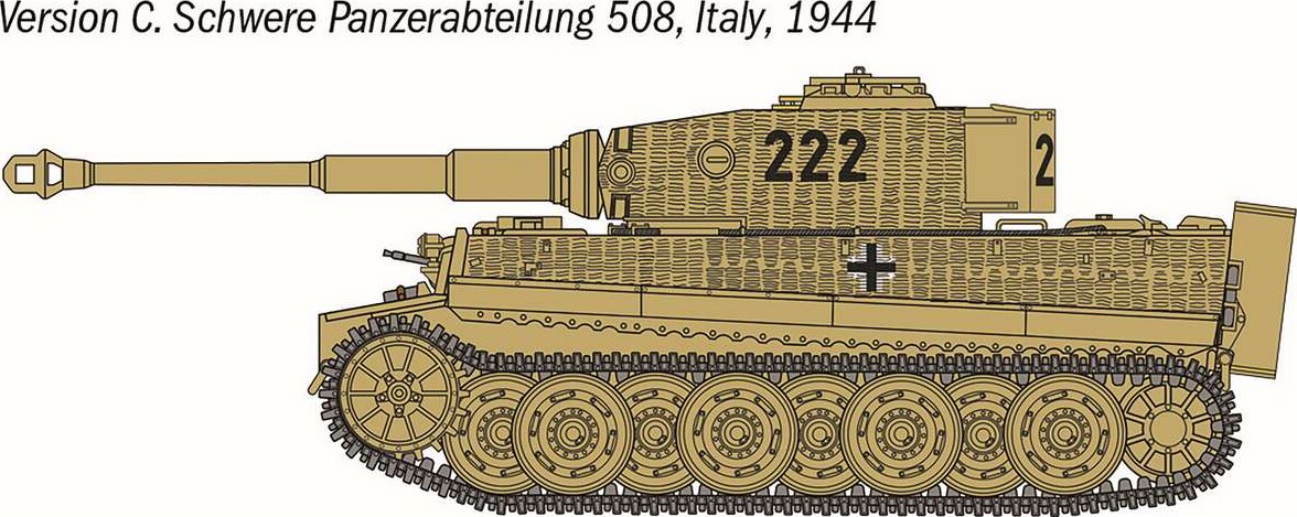 Italeri 75002 - Pzkpfwvi - Tiger I Ausf E Tank - Starter Set - 1 56