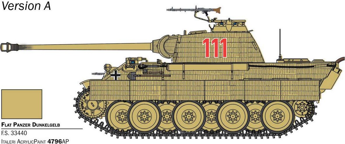 Italeri - Sdkfz 171 Panther Ausf A Tank Byggesæt - 1 56 - 25752