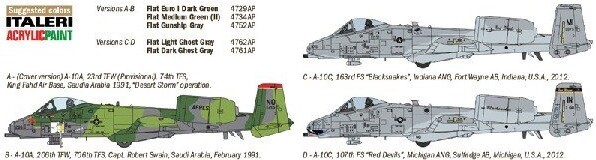 Italeri Gulf War - A-10 Thunderbolt Ii Fly Byggesæt - 1 72 - 1376