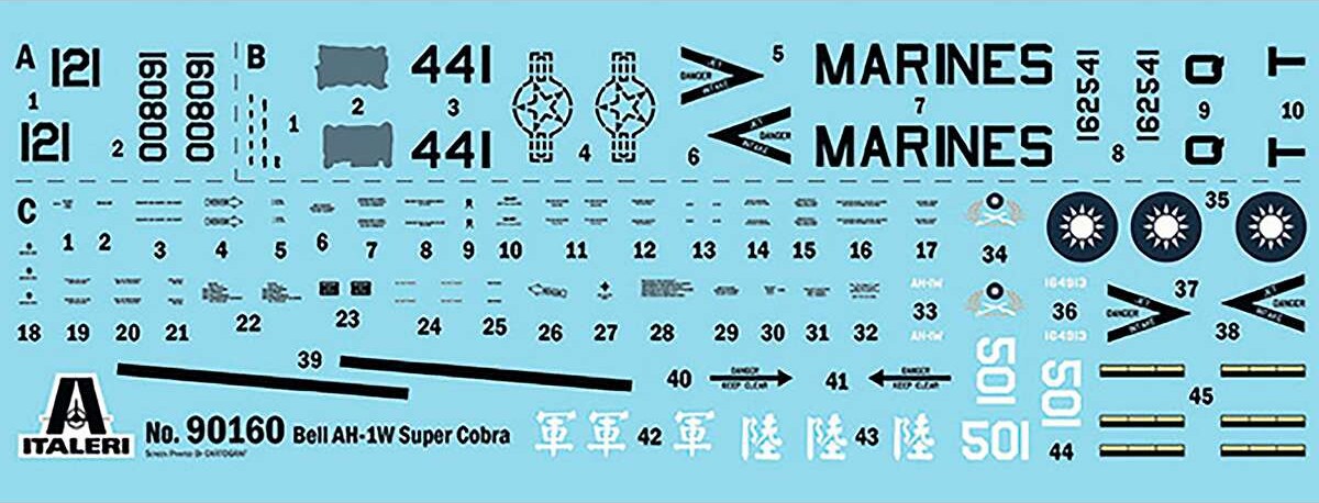 Italeri 90160 - Bell Ah-1W Super Cobra Model Helikopter - 1 72