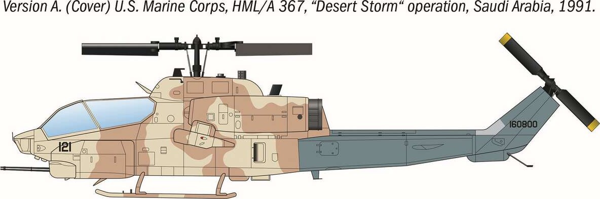 Italeri 90160 - Bell Ah-1W Super Cobra Model Helikopter - 1 72