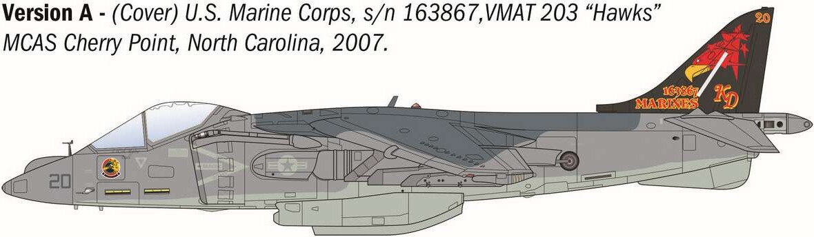 Italeri 90193 - Av-8B Harrier Ii Model Fly Byggesæt - 1 72