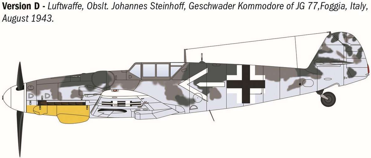 Italeri 1483 - Messerschmidt Bf 109 G-6 Model Fly Byggesæt - 1 72