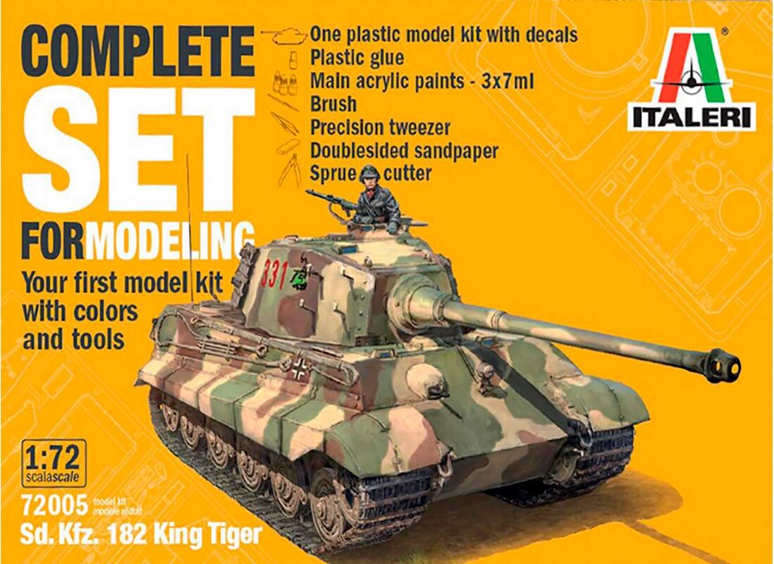 Italeri - Complete Set For Modeling - King Tiger - 1 72 - 72005