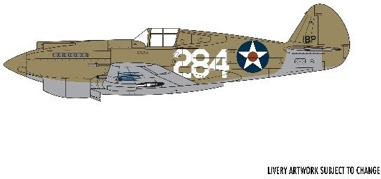 Airfix - Curtiss P-40B Warhawk Fly Byggesæt - 1 72 - A01003B
