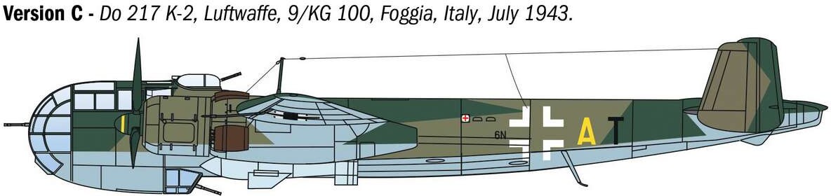 Italeri - Dornier Do 217 K-1K-2 Med Fritz X Byggesæt - 1 72 - 1488