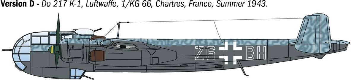 Italeri - Dornier Do 217 K-1K-2 Med Fritz X Byggesæt - 1 72 - 1488