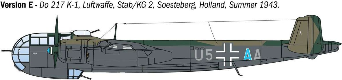 Italeri - Dornier Do 217 K-1K-2 Med Fritz X Byggesæt - 1 72 - 1488